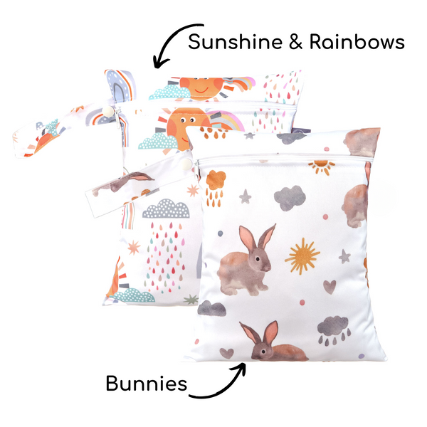 Small Wetbag  - Bunnies & Rainbows