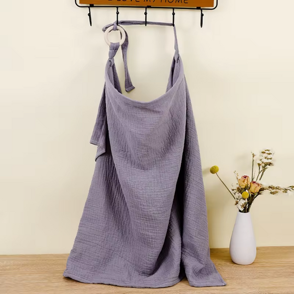 100% Cotton Muslin Breastfeeding/Nursing Cover - Dove Grey