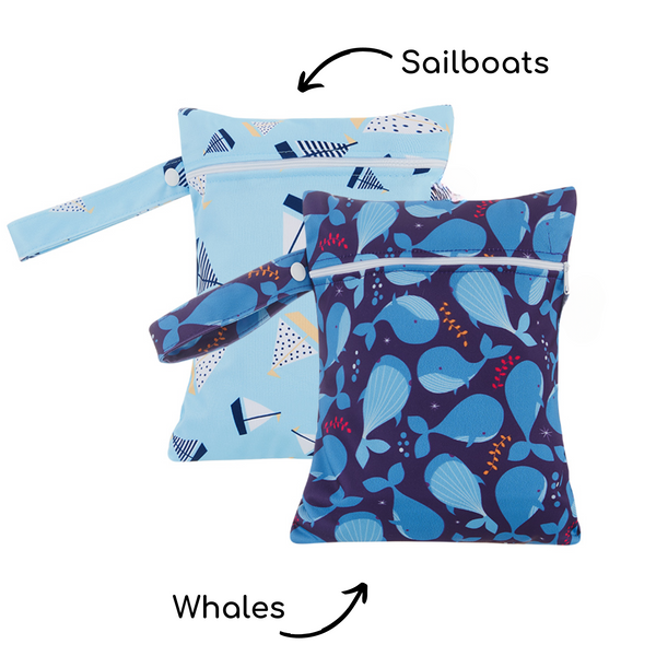 Small Wetbag  - Sailboats & Whales